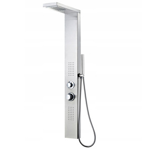 Sistema Doccia di Lusso a Parete in Acciaio Inox con Display LED, Colonna Doccia con Getti a Pioggia Morbidi e Set di Pannelli - Product Image 4