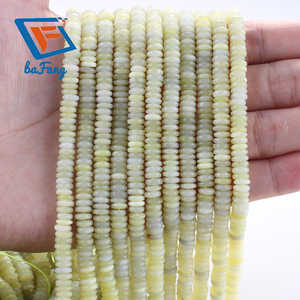 Fabbrica a buon mercato naturale 2x6mm di giada di limone <span class=keywords><strong>perline</strong></span> <span class=keywords><strong>sottili</strong></span> piatte rotonde di abaco distanziatore <span class=keywords><strong>perline</strong></span> per la fabbricazione del braccialetto - Product Image 2