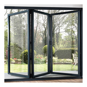 Dọc nội thất bên ngoài nhôm 3 + 0 gấp bi gấp cửa sổ và cửa Patio bi-gấp cửa - Product Image 2