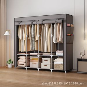 School Of Names Portable <b>Wardrobe</b> 170X45X170 Dustproof Storage For Home Dormitory Assembly Modern Minimalist Style - Product Image 3