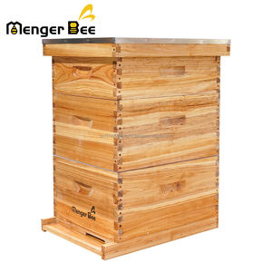 Nuevo equipo de apicultura Langstroth: Caja de colmena de madera para abejas, con revestimiento de cera, 3 capas, 10 cuadros, kit completo de colmenas de abeto chino. - Product Image 5