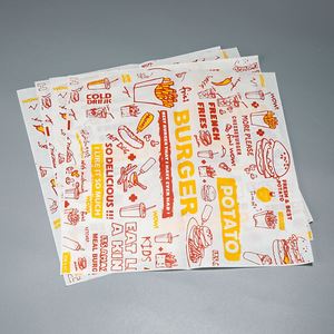 Forros Cuadrados Resistentes a la Grasa para Bandejas y Cestas, Envoltorios para Hot Dogs, Láminas Antigrasa para Envolver Alimentos, para Picnics al Aire Libre, Iglesias, Pan - Product Image 1