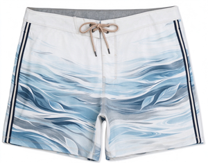 <b>Men's</b> <b>Floral</b> Print Board <b>Shorts</b> Casual Drawstring <b>Swim</b> Trunks with Side Stripes - Product Image 5