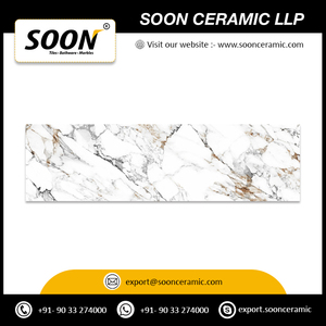 Azulejos de porcelana Arabescato Gold de 800x3000mm para decoración de encimera de cocina de hogar y oficina a precio asequible - Product Image 2