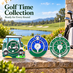 Marqueur de balle de golf magnétique double face personnalisé, forme irrégulière de 45 mm avec marqueur amovible de 25 mm pour clubs de golf - Product Image 1