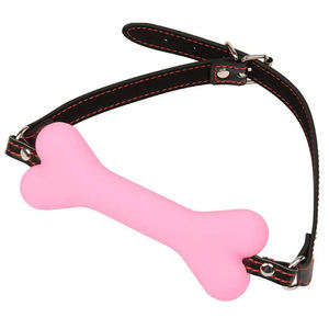 Bs Bondage Silicone Leather Dog Bones Gag Mouth <span class=keywords><strong>Pet</strong></span> Bone Bite Ball Gag BDSM Fetish Slave restraint <span class=keywords><strong>Sex</strong></span> Toys - Product Image 4