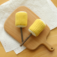 Jouet pour chat en peluche de haute qualité, réaliste et simple, en forme d'élément de barbecue, résistant aux morsures, avec coton PP et herbe à chat Silvervine