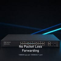 Commutateur PoE Gigabit 24 ports, un seul câble pour la transmission de l'alimentation et des données, pour l'installation de caméras IP et d'accessoires d'accès (AP)