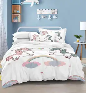 Bedding Set Luxury Bedsheet Cotton Bed Sheet Duvet Cover Set Cartoon Woven Wholesale Custom Design 100% Cotton Digital Printing