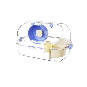 Set gabbia per criceto 6-in-1 (include accessori completi): gabbia per criceti in acrilico completamente trasparente, portatore da viaggio per criceti nani - Product Image 5