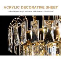 Centre de Table LED Européen de Luxe en Cristal Doré, Support à Fleurs pour Mariage, Éclairage de Fête à Domicile, Décoration de Salle de Banquet