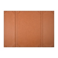 Porte-menus Yimi Yimi-22080203 en cuir PU multicolores, 3 pages continues, couverture plate, 4,25*14, pour restaurants et cafés.