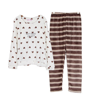 Conjunto de Dos Piezas de Franela Suave para <span class=keywords><strong>Invierno</strong></span> Coreano, Talla Grande, Estampado Animal, <span class=keywords><strong>Pijama</strong></span> de Manga Larga con Cuello Redondo para <span class=keywords><strong>Mujer</strong></span> - Product Image 6