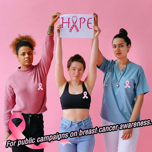 유방암 판촉 핀 핑크 리본 배지 브로치 생존자에 적합 공공 활동 자선 모금 대량 - Product Image 4