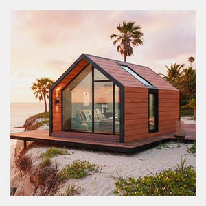 Maison en bois préfabriquée en forme de A pour le glamping, cabine de ski, chalet, éco-tourisme, lodge, retraite de lune de miel, café en montagne, cabine - Product Image 1