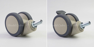 Industrial Medical Caster <b>Wheels</b> ABS <b>Plastic</b> TPR Soft <b>Wheel</b> Material Threaded Stem Design Swivel Brake Thread Guards 3-5 Inch 1 - Product Image 5