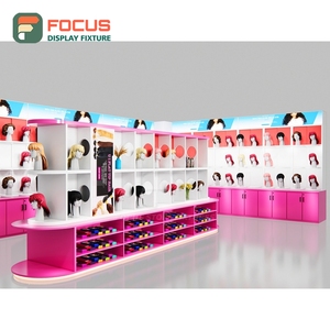 Vitrine de Luxe pour Perruques avec Porte en Verre, Éclairage et Tiroir Intégré, Étagère de Présentation pour Magasin - Product Image 6