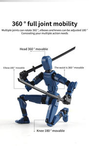 Toptan 3D baskılı karanlıkta kızdırma yaratıcı eğitim aksiyon figürü 13 hareketli çok eklem Robot belden rakam oyuncak - Product Image 3