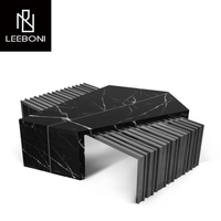 Offre Spéciale sur mesure moderne de luxe centre table basse ensembles de meubles de salon cadre en métal marbre centre tables basses