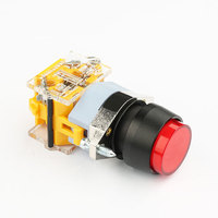 Interruptor de botón pulsador de 22mm a prueba de agua IP67 con luz indicadora para equipo mecánico automático, interruptor de encendido y apagado, botón pulsador
