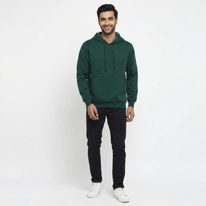 Sweat à capuche unisexe décontracté en polaire coupe classique, style uni, impression personnalisée, respirant, séchage rapide, hiver, homme, polyester/coton - Product Image 1
