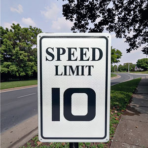 علامة الحد الأقصى للسرعة 10 ميلاً في الساعة-علامة ألومنيوم لمنطقة السرعة البطيئة لمواقف السيارات والمرافق - Product Image 6