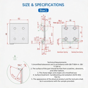 Precio de fábrica: Componentes electrónicos para caja <span class=keywords><strong>Dln</strong></span>, práctico soporte de aleación de aluminio para carril DIN de 45mm/62mm - Product Image 2