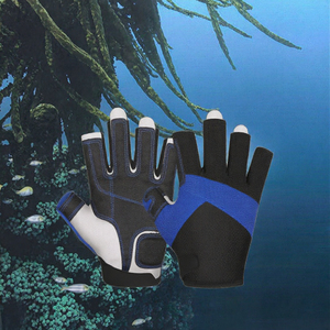 3mm SBR Neoprene Waterproof <b>Gloves</b> <b>Black</b> <b>Fingerless</b> Diving <b>Gloves</b> Non Slip Palm for Fishing Surfing Hunting - Product Image 5