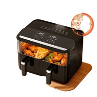 Friteuse à air chaud Nouveau 1800W 8L 9L Friteuse à double panier 2 zones Contrôle séparé