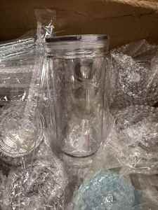 Snow Globe Tumbler with Pre Drilled Hole 16oz <b>Double</b> Layer <b>Wall</b> Plastic Can with Lid and Straw Plastic Mason Jar Mug - Product Image 2