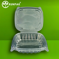 Boîte à fruits en PET de 24 oz, conteneur en plastique PET pour tomates cerises, emballage jetable, 200 pièces/carton