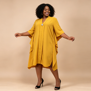 Abito Casual da Donna Sehe Fashion, <span class=keywords><strong>Vestito</strong></span> Ampio con Motivo <span class=keywords><strong>a</strong></span> <span class=keywords><strong>Righe</strong></span> Irregolari e Tinta Unita per Primavera e Autunno - Product Image 1