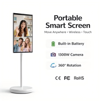 Écran tactile intelligent tout-en-un portable commercial de 32 pouces, écran Android pour la publicité, affichage LED sans fil 1920*1080
