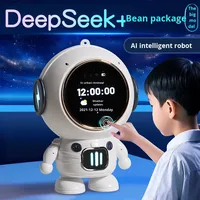Robot Teman Berbicara DeepSeek AI, Hadiah Interaksi Suara, Jam Alarm Edukatif dengan Layar Sentuh