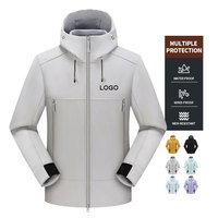 Chaqueta Soft Shell Personalizada con Logotipo al por Mayor, Chaqueta con Capucha para Hombre, Resistente al Viento, para Senderismo, con Logotipo Impreso, Chaqueta Impermeable para Trabajo al Aire Libre