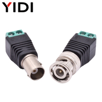 Cobre macho hembra DC Jack Q9 BNC tornillo Terminal LED tira luces CCTV cámara de vigilancia accesorios adaptador enchufe certificado CE