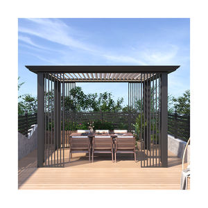Su geçirmez Modern açık <span class=keywords><strong>Yard</strong></span> teras fabrika gölgelik elektrik sistemi ayarlanabilir Gazebo loualuminum alüminyum Pergola - Product Image 1