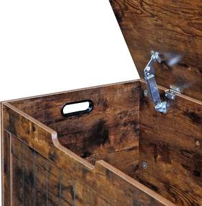 Asansör üst-rustik kahverengi oyuncak göğüs ve Entryway organizatör ile 29.5 "Retro ahşap depolama tezgahı - Product Image 6