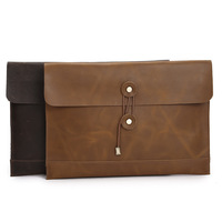 Crazy Horse En Cuir Embrayage Mallette Ordinateur Portable Sac Enveloppe Dossier pour MacBook Air ou ipad