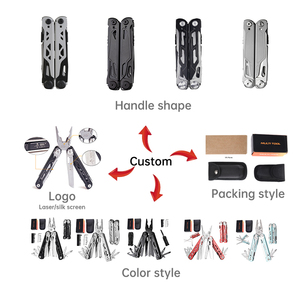 Pince multifonctionnelle pliable industrielle personnalisée, tournevis, lames verrouillables à ressort, poche OEM, multi-outils de camping, voyageur - Product Image 2