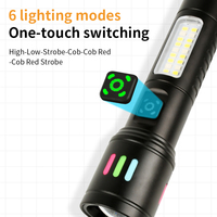 Bolsillo pequeño LED antorcha Clip luz batería seca Zoomable extensible personalizado linterna mano lámpara de luz blanca