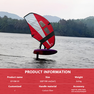 Planche de surf hydrofoil en fibre de carbone 5M2 avec poignée pour le kitesurf, le parawing, le windfoil, le <span class=keywords><strong>parapente</strong></span> et le wingfoil - Product Image 5