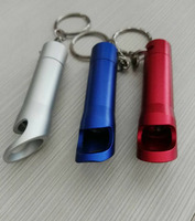 Porte-clés LED multifonctionnel et utile, mini lampe torche, logo personnalisé, vente en gros pour ouvre-bouteille en aluminium