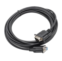Cable Serial DB9 Negro de 1.5m/3m al por Mayor, Cable de Extensión Convertidor Serial RS232 de 9 Pines Macho a Hembra para PC/Computadora