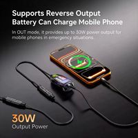 Pengisi Daya Cepat Kewig B12S 30W PD Dua Arah untuk Sepeda Motor, Tahan Air dengan Voltmeter, Dudukan Stang, Pengisi Daya Ponsel Motor