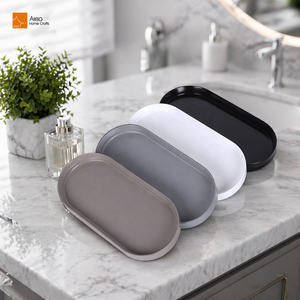 <span class=keywords><strong>Plateau</strong></span> de service et organiseur de table de chevet BSCI, durable et écologique, élégant, en polyrésine, <span class=keywords><strong>pour</strong></span> articles de toilette et maquillage, Beige, Gris, Blanc, Noir - Product Image 4