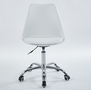 Sillas modernas de plástico de diseño de oficina con cojín de PU, sillas de oficina para adultos, <span class=keywords><strong>silla</strong></span> giratoria de oficina con ajuste de <span class=keywords><strong>tulip</strong></span>án - Product Image 4