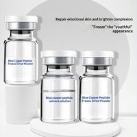 Poudre lyophilisée de peptide de cuivre bleu OEM 3/5 ml, soin apaisant du visage, rajeunissement, hydratation des peaux sensibles, raffermissement, réduction des rides