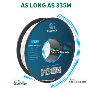 Filamento de Impresión 3D de Alta Calidad, 1 kg, Múltiples Colores, 1.75 mm, PLA, Filamento Plateado para Impresión 3D, Geeetech, 335 m de Longitud, Certificado CE - Product Image 5