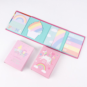 Cute Combination Sticky Notes Creative Reusable Memo Notepad Message Sticker Set For Student Office - Product Image 1